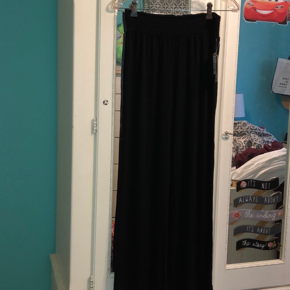 Flowing Black Loose Pants